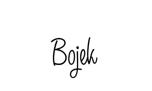 The best way (Angelique-Rose-font-FFP) to make a short signature is to pick only two or three words in your name. The name Bojek include a total of six letters. For converting this name. Bojek signature style 5 images and pictures png