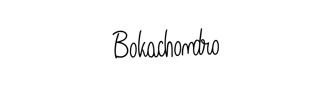 Make a beautiful signature design for name Bokachondro. With this signature (Angelique-Rose-font-FFP) style, you can create a handwritten signature for free. Bokachondro signature style 5 images and pictures png