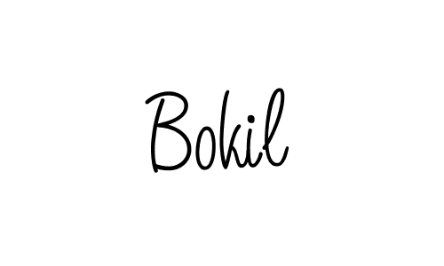 You should practise on your own different ways (Angelique-Rose-font-FFP) to write your name (Bokil) in signature. don't let someone else do it for you. Bokil signature style 5 images and pictures png