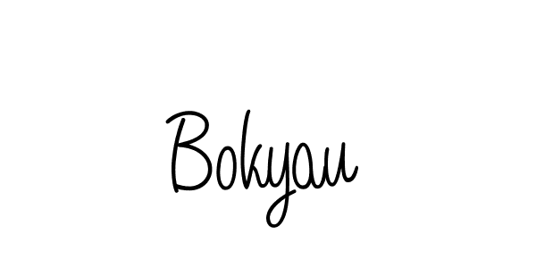 The best way (Angelique-Rose-font-FFP) to make a short signature is to pick only two or three words in your name. The name Bokyau include a total of six letters. For converting this name. Bokyau signature style 5 images and pictures png