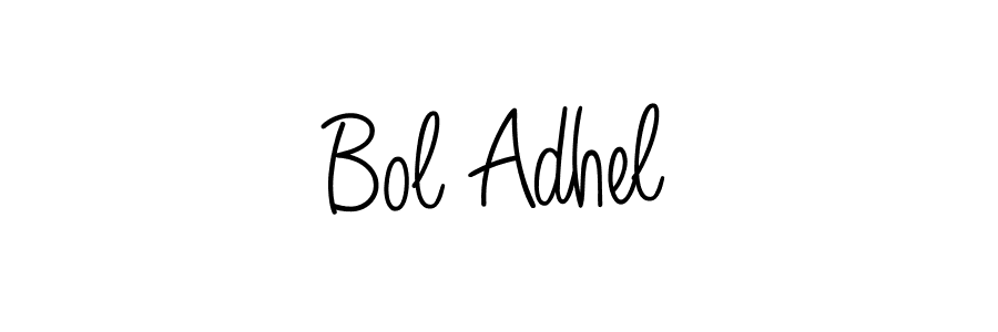 if you are searching for the best signature style for your name Bol Adhel. so please give up your signature search. here we have designed multiple signature styles  using Angelique-Rose-font-FFP. Bol Adhel signature style 5 images and pictures png