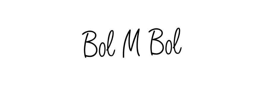 Use a signature maker to create a handwritten signature online. With this signature software, you can design (Angelique-Rose-font-FFP) your own signature for name Bol M Bol. Bol M Bol signature style 5 images and pictures png