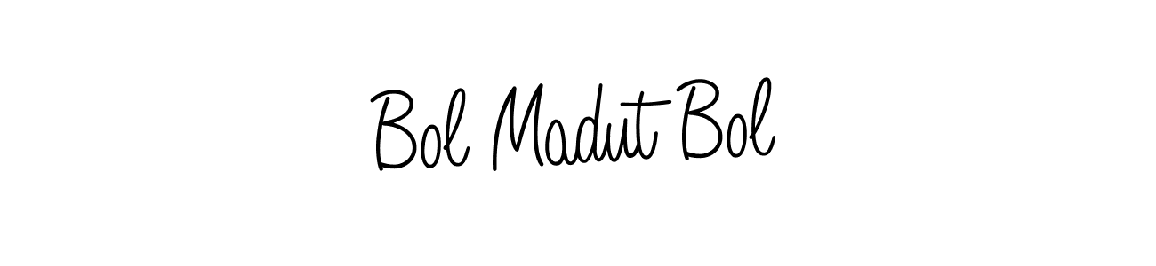 You should practise on your own different ways (Angelique-Rose-font-FFP) to write your name (Bol Madut Bol) in signature. don't let someone else do it for you. Bol Madut Bol signature style 5 images and pictures png