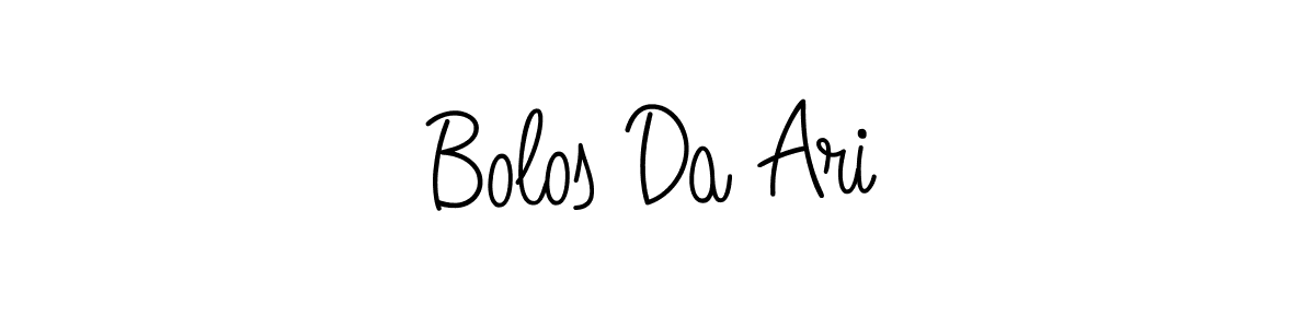 How to make Bolos Da Ari name signature. Use Angelique-Rose-font-FFP style for creating short signs online. This is the latest handwritten sign. Bolos Da Ari signature style 5 images and pictures png
