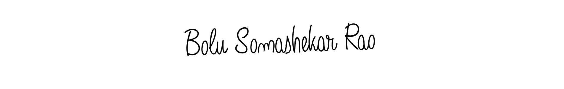 Make a beautiful signature design for name Bolu Somashekar Rao. With this signature (Angelique-Rose-font-FFP) style, you can create a handwritten signature for free. Bolu Somashekar Rao signature style 5 images and pictures png