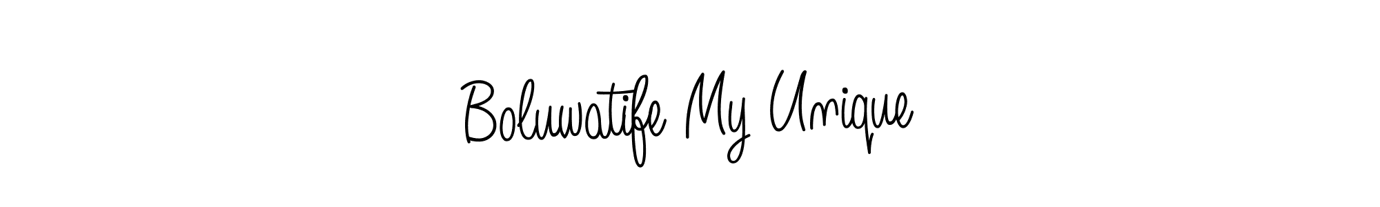 How to make Boluwatife My Unique name signature. Use Angelique-Rose-font-FFP style for creating short signs online. This is the latest handwritten sign. Boluwatife My Unique signature style 5 images and pictures png
