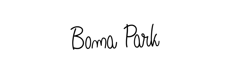 Create a beautiful signature design for name Boma Park. With this signature (Angelique-Rose-font-FFP) fonts, you can make a handwritten signature for free. Boma Park signature style 5 images and pictures png