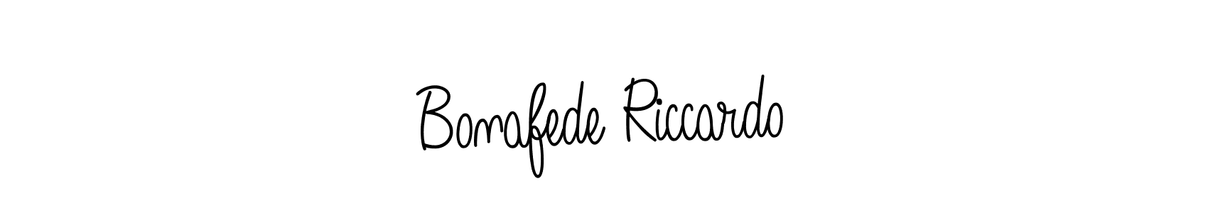 How to make Bonafede Riccardo name signature. Use Angelique-Rose-font-FFP style for creating short signs online. This is the latest handwritten sign. Bonafede Riccardo signature style 5 images and pictures png