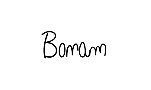 How to make Bonam name signature. Use Angelique-Rose-font-FFP style for creating short signs online. This is the latest handwritten sign. Bonam signature style 5 images and pictures png