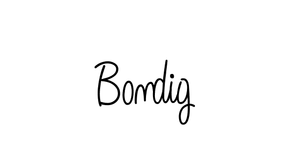 Bondig stylish signature style. Best Handwritten Sign (Angelique-Rose-font-FFP) for my name. Handwritten Signature Collection Ideas for my name Bondig. Bondig signature style 5 images and pictures png