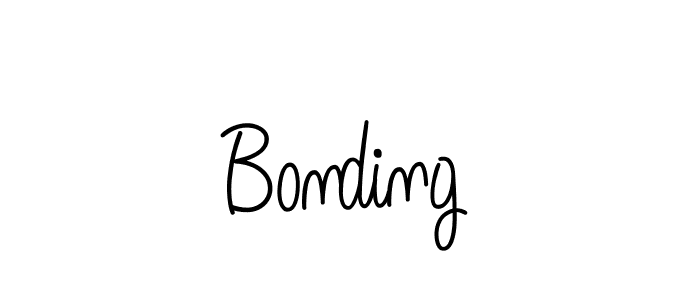 How to make Bonding name signature. Use Angelique-Rose-font-FFP style for creating short signs online. This is the latest handwritten sign. Bonding signature style 5 images and pictures png