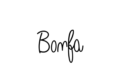 Bonfa stylish signature style. Best Handwritten Sign (Angelique-Rose-font-FFP) for my name. Handwritten Signature Collection Ideas for my name Bonfa. Bonfa signature style 5 images and pictures png