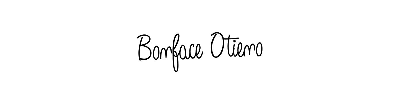You should practise on your own different ways (Angelique-Rose-font-FFP) to write your name (Bonface Otieno) in signature. don't let someone else do it for you. Bonface Otieno signature style 5 images and pictures png