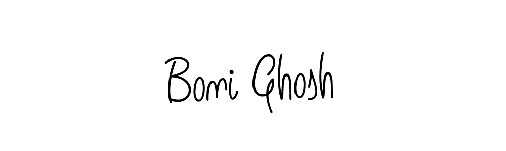 Make a beautiful signature design for name Boni Ghosh. With this signature (Angelique-Rose-font-FFP) style, you can create a handwritten signature for free. Boni Ghosh signature style 5 images and pictures png