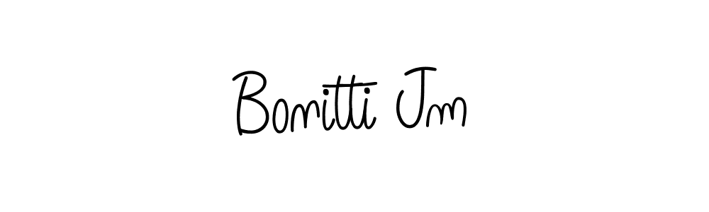 Bonitti Jm stylish signature style. Best Handwritten Sign (Angelique-Rose-font-FFP) for my name. Handwritten Signature Collection Ideas for my name Bonitti Jm. Bonitti Jm signature style 5 images and pictures png