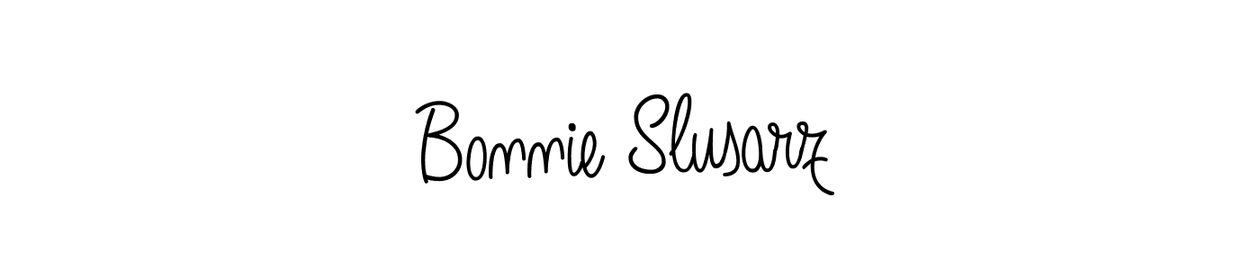 Use a signature maker to create a handwritten signature online. With this signature software, you can design (Angelique-Rose-font-FFP) your own signature for name Bonnie Slusarz. Bonnie Slusarz signature style 5 images and pictures png