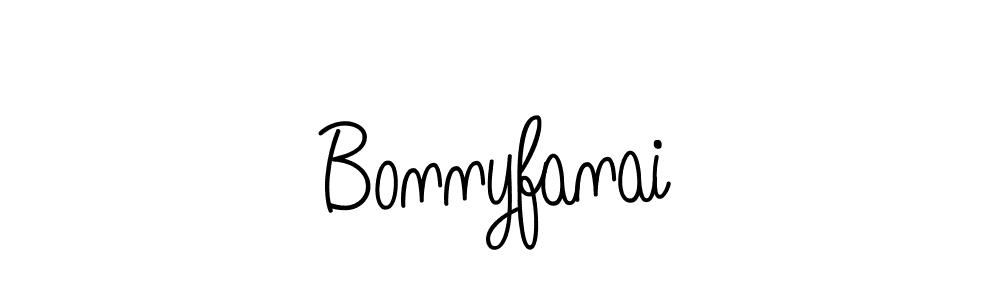 Design your own signature with our free online signature maker. With this signature software, you can create a handwritten (Angelique-Rose-font-FFP) signature for name Bonnyfanai. Bonnyfanai signature style 5 images and pictures png