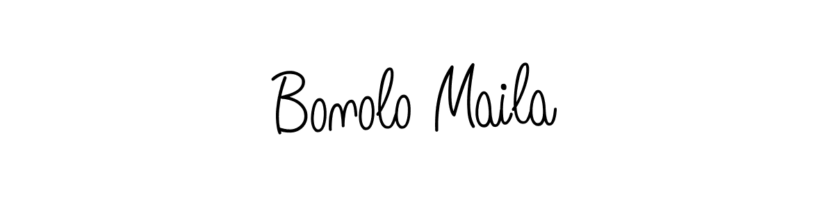 How to make Bonolo Maila name signature. Use Angelique-Rose-font-FFP style for creating short signs online. This is the latest handwritten sign. Bonolo Maila signature style 5 images and pictures png