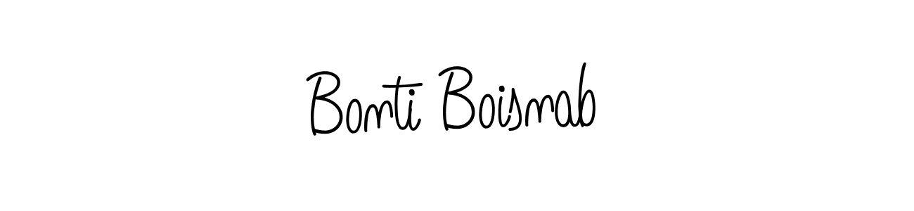 You should practise on your own different ways (Angelique-Rose-font-FFP) to write your name (Bonti Boisnab) in signature. don't let someone else do it for you. Bonti Boisnab signature style 5 images and pictures png