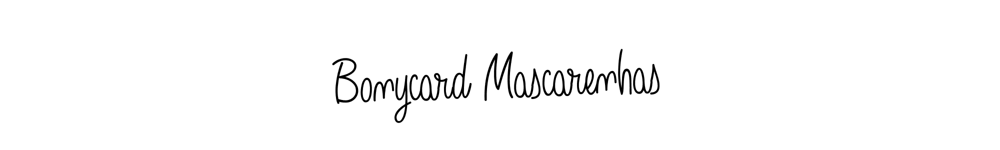 Create a beautiful signature design for name Bonycard Mascarenhas. With this signature (Angelique-Rose-font-FFP) fonts, you can make a handwritten signature for free. Bonycard Mascarenhas signature style 5 images and pictures png