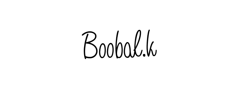 How to make Boobal.k signature? Angelique-Rose-font-FFP is a professional autograph style. Create handwritten signature for Boobal.k name. Boobal.k signature style 5 images and pictures png