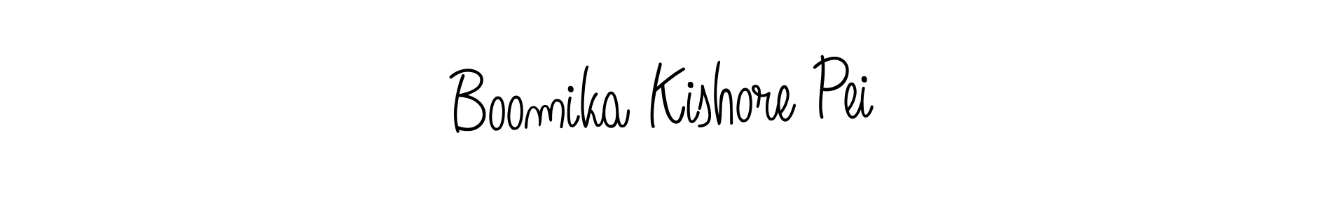 Use a signature maker to create a handwritten signature online. With this signature software, you can design (Angelique-Rose-font-FFP) your own signature for name Boomika Kishore Pei. Boomika Kishore Pei signature style 5 images and pictures png