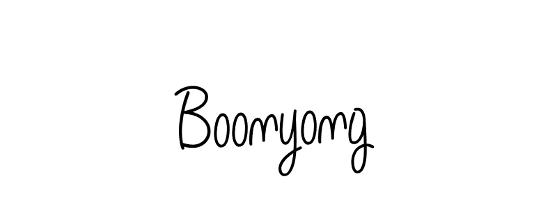 How to Draw Boonyong signature style? Angelique-Rose-font-FFP is a latest design signature styles for name Boonyong. Boonyong signature style 5 images and pictures png