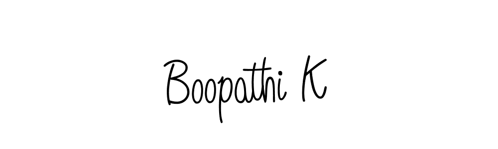 Boopathi K stylish signature style. Best Handwritten Sign (Angelique-Rose-font-FFP) for my name. Handwritten Signature Collection Ideas for my name Boopathi K. Boopathi K signature style 5 images and pictures png