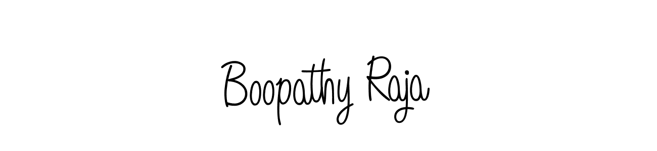 Use a signature maker to create a handwritten signature online. With this signature software, you can design (Angelique-Rose-font-FFP) your own signature for name Boopathy Raja. Boopathy Raja signature style 5 images and pictures png