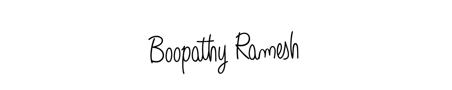 The best way (Angelique-Rose-font-FFP) to make a short signature is to pick only two or three words in your name. The name Boopathy Ramesh include a total of six letters. For converting this name. Boopathy Ramesh signature style 5 images and pictures png