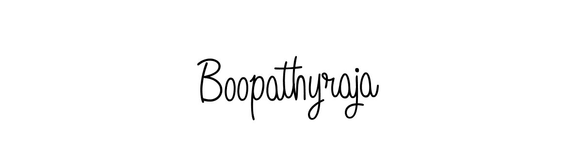 How to make Boopathyraja name signature. Use Angelique-Rose-font-FFP style for creating short signs online. This is the latest handwritten sign. Boopathyraja signature style 5 images and pictures png