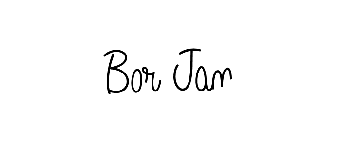 if you are searching for the best signature style for your name Bor Jan. so please give up your signature search. here we have designed multiple signature styles  using Angelique-Rose-font-FFP. Bor Jan signature style 5 images and pictures png