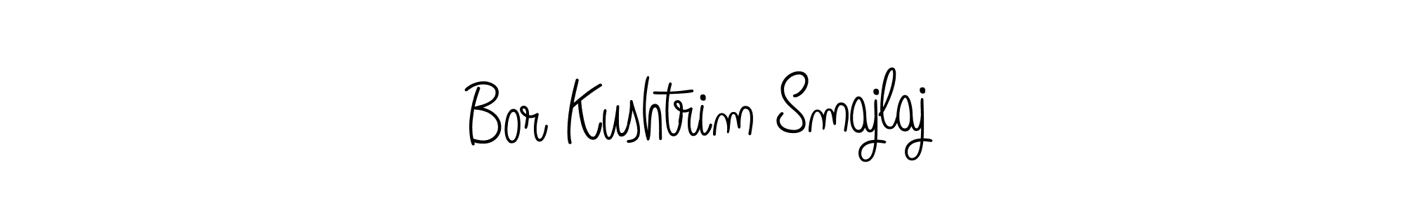 Bor Kushtrim Smajlaj stylish signature style. Best Handwritten Sign (Angelique-Rose-font-FFP) for my name. Handwritten Signature Collection Ideas for my name Bor Kushtrim Smajlaj. Bor Kushtrim Smajlaj signature style 5 images and pictures png