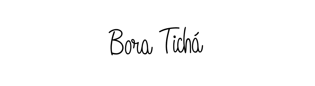 Make a beautiful signature design for name Bora Tichá. With this signature (Angelique-Rose-font-FFP) style, you can create a handwritten signature for free. Bora Tichá signature style 5 images and pictures png