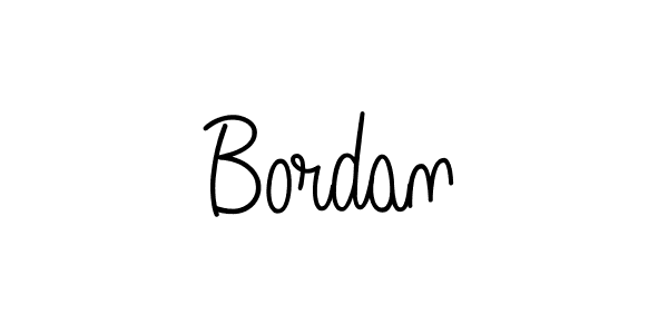 Design your own signature with our free online signature maker. With this signature software, you can create a handwritten (Angelique-Rose-font-FFP) signature for name Bordan. Bordan signature style 5 images and pictures png