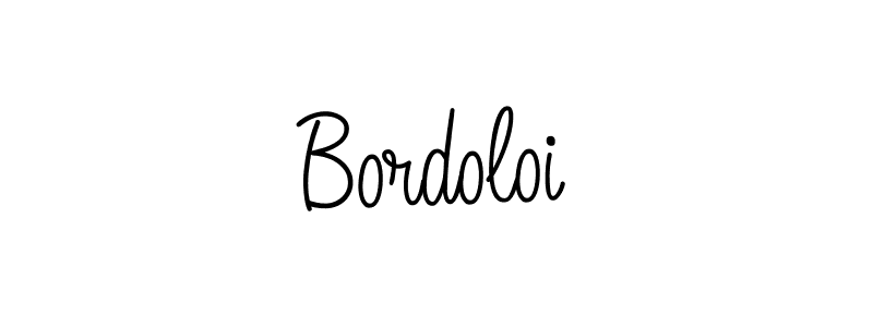 Make a beautiful signature design for name Bordoloi. With this signature (Angelique-Rose-font-FFP) style, you can create a handwritten signature for free. Bordoloi signature style 5 images and pictures png