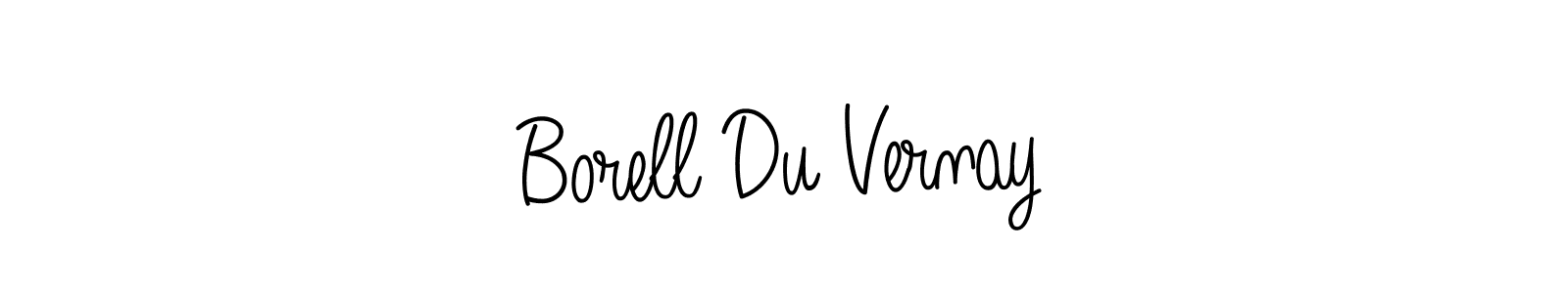 You should practise on your own different ways (Angelique-Rose-font-FFP) to write your name (Borell Du Vernay) in signature. don't let someone else do it for you. Borell Du Vernay signature style 5 images and pictures png