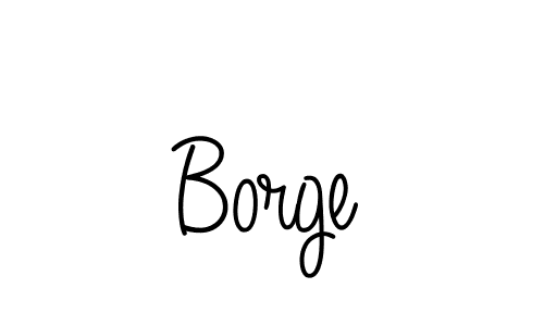 Make a beautiful signature design for name Borge. With this signature (Angelique-Rose-font-FFP) style, you can create a handwritten signature for free. Borge signature style 5 images and pictures png