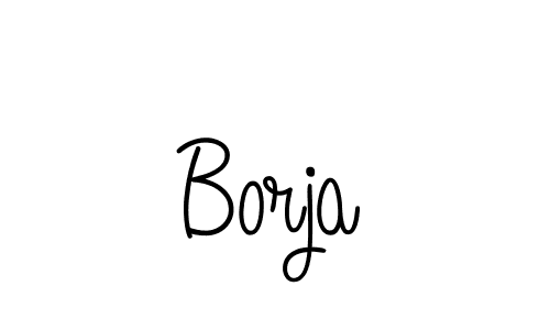 You should practise on your own different ways (Angelique-Rose-font-FFP) to write your name (Borja) in signature. don't let someone else do it for you. Borja signature style 5 images and pictures png