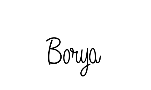 You should practise on your own different ways (Angelique-Rose-font-FFP) to write your name (Borya) in signature. don't let someone else do it for you. Borya signature style 5 images and pictures png