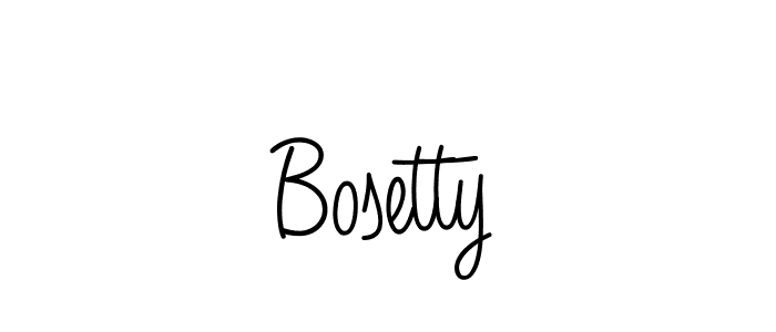 You should practise on your own different ways (Angelique-Rose-font-FFP) to write your name (Bosetty) in signature. don't let someone else do it for you. Bosetty signature style 5 images and pictures png