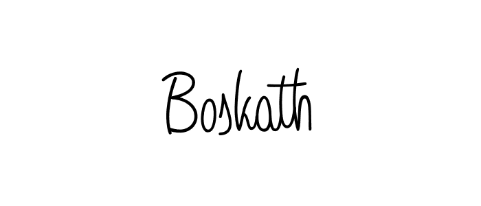 How to make Boskath name signature. Use Angelique-Rose-font-FFP style for creating short signs online. This is the latest handwritten sign. Boskath signature style 5 images and pictures png