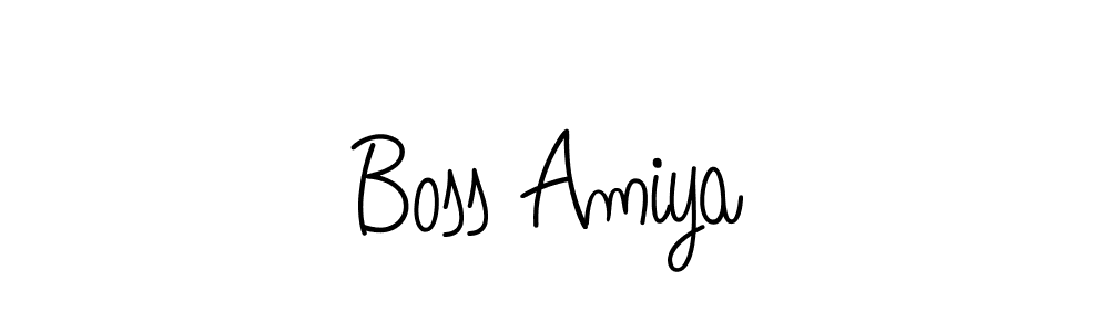 Use a signature maker to create a handwritten signature online. With this signature software, you can design (Angelique-Rose-font-FFP) your own signature for name Boss Amiya. Boss Amiya signature style 5 images and pictures png