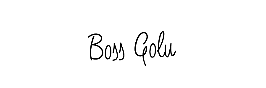 How to make Boss Golu signature? Angelique-Rose-font-FFP is a professional autograph style. Create handwritten signature for Boss Golu name. Boss Golu signature style 5 images and pictures png