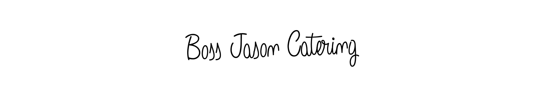 Boss Jason Catering stylish signature style. Best Handwritten Sign (Angelique-Rose-font-FFP) for my name. Handwritten Signature Collection Ideas for my name Boss Jason Catering. Boss Jason Catering signature style 5 images and pictures png