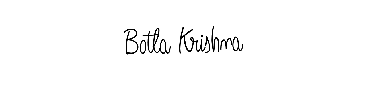Create a beautiful signature design for name Botla Krishna. With this signature (Angelique-Rose-font-FFP) fonts, you can make a handwritten signature for free. Botla Krishna signature style 5 images and pictures png