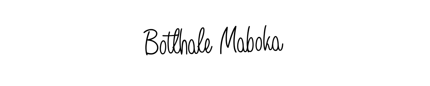 You should practise on your own different ways (Angelique-Rose-font-FFP) to write your name (Botlhale Maboka) in signature. don't let someone else do it for you. Botlhale Maboka signature style 5 images and pictures png