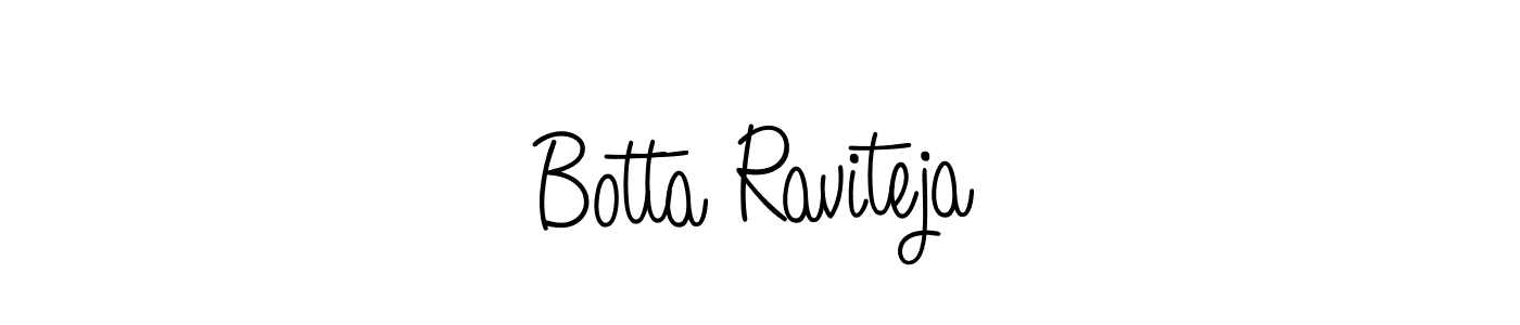 Botta Raviteja stylish signature style. Best Handwritten Sign (Angelique-Rose-font-FFP) for my name. Handwritten Signature Collection Ideas for my name Botta Raviteja. Botta Raviteja signature style 5 images and pictures png