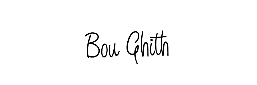 Use a signature maker to create a handwritten signature online. With this signature software, you can design (Angelique-Rose-font-FFP) your own signature for name Bou Ghith. Bou Ghith signature style 5 images and pictures png