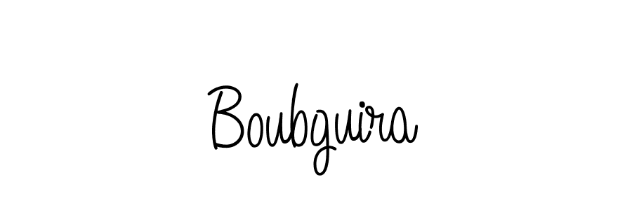 You should practise on your own different ways (Angelique-Rose-font-FFP) to write your name (Boubguira) in signature. don't let someone else do it for you. Boubguira signature style 5 images and pictures png